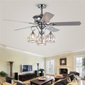 Warehouse Of Tiffany Warehouse of Tiffany CFL-8332REMO 52 in. Mavyn Indoor Remote Controlled Ceiling Fan with Light Kit; Chrome CFL-8332REMO
